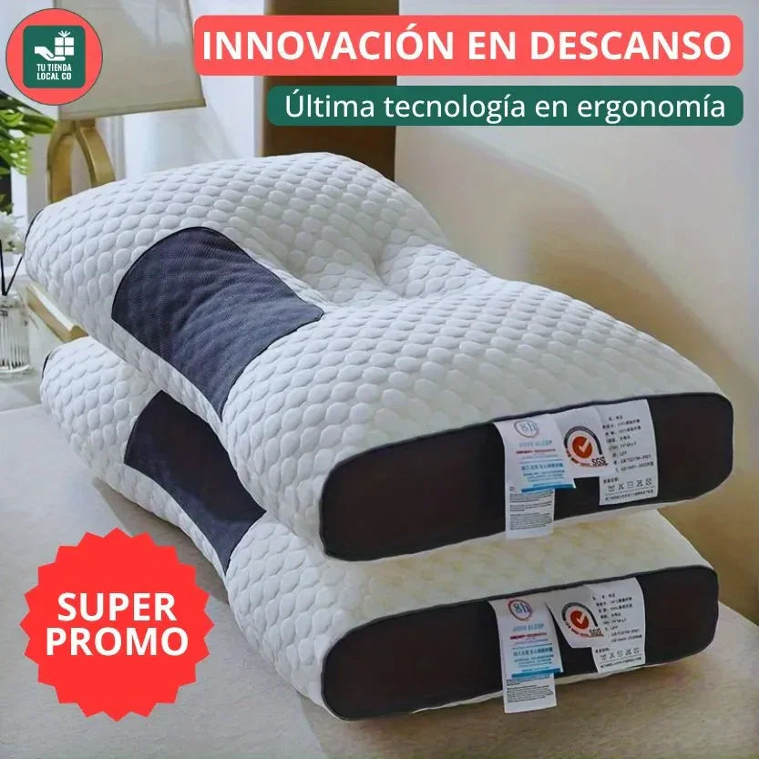 DELUXE ERGONOMIC PLUS 2 - Almohada Ortopedica 3d Con Alineación Cervical Perfecta