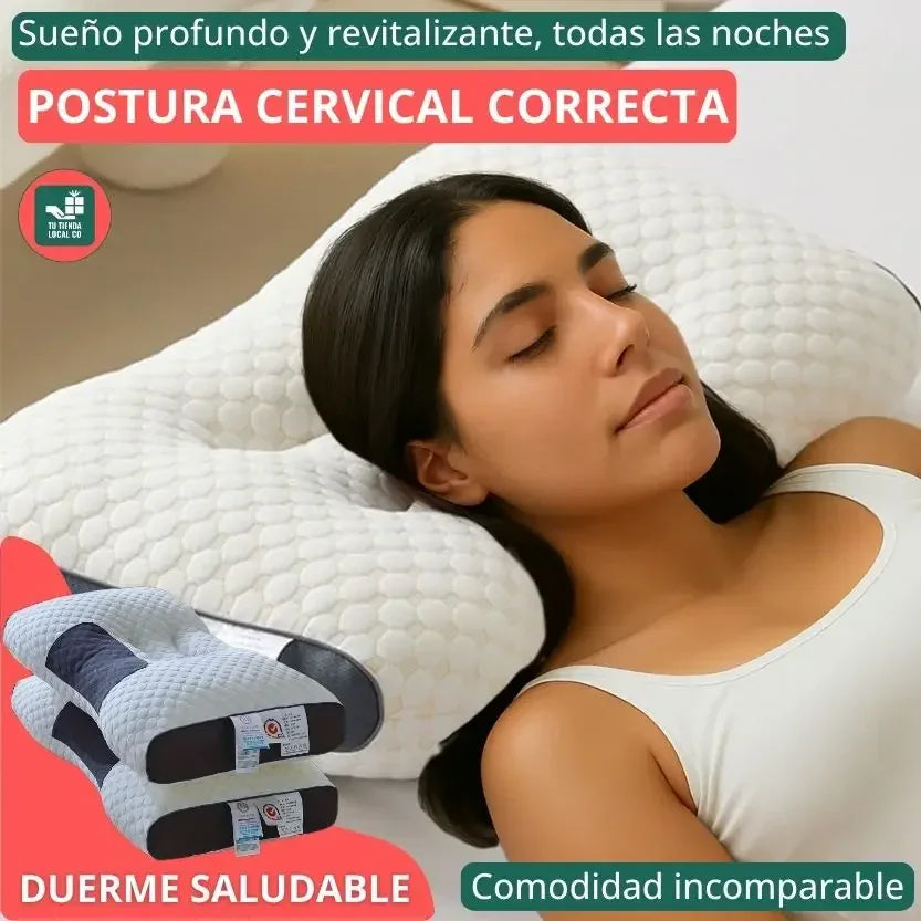 DELUXE ERGONOMIC PLUS 2 - Almohada Ortopedica 3d Con Alineación Cervical Perfecta