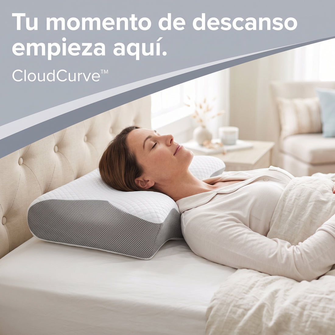 Alivyum CloudCurve™ - Almohada Ortopedica Cervical
